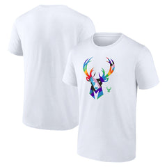 Milwaukee Bucks Team Logo Pride T-Shirt White
