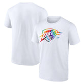 Oklahoma City Thunder Team Logo Pride T-Shirt White