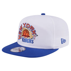 New Era New York Knicks Hardwood Two-Tone Golfer Adjustable Hat White/Blue