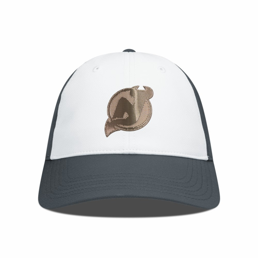 New Jersey Devils Levelwear Endure Copper Insignia Adjustable Hat - White/Charcoal | NHL Lifestyle