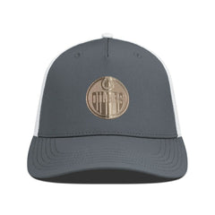 Edmonton Oilers Levelwear Signal Copper Insignia Trucker Adjustable Hat - Charcoal/White | NHL Lifestyle