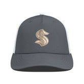 Seattle Kraken Levelwear Signal Copper Insignia Trucker Adjustable Hat - Charcoal/White | NHL online