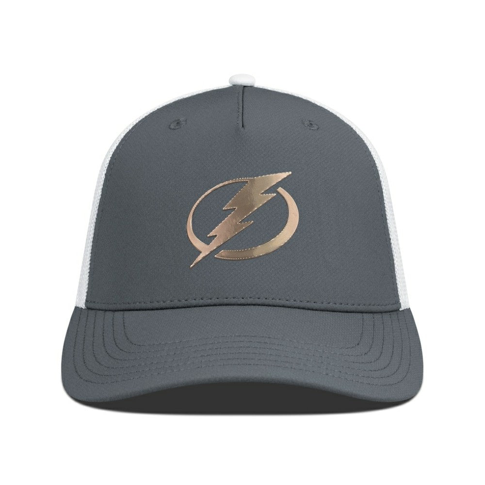 Tampa Bay Lightning Levelwear Signal Copper Insignia Trucker Adjustable Hat - Charcoal/White | NHL on sale