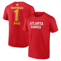 Atlanta Hawks #1 Dad Jersey T-Shirt Red