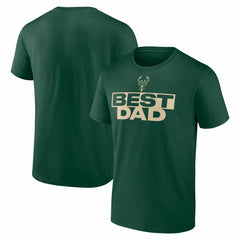 Milwaukee Bucks Greatest Dad T-Shirt Hunter Green