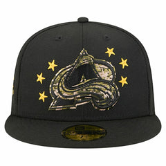 Colorado Avalanche New Era Military Appreciation Digital Camo Stars 59FIFTY Fitted Hat - Black | New Era near me