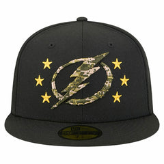 Tampa Bay Lightning New Era Military Appreciation Digital Camo Stars 59FIFTY Fitted Hat - Black | New Era on sale