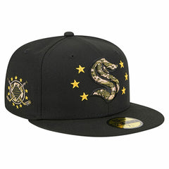 Seattle Kraken New Era Military Appreciation Digital Camo Stars 59FIFTY Fitted Hat - Black | New Era Clearance