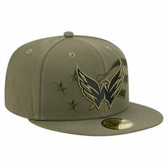 Washington Capitals New Era Military Appreciation Flag 59FIFTY Fitted Hat - Olive | New Era Clearance