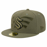 Seattle Kraken New Era Military Appreciation Flag 59FIFTY Fitted Hat - Olive | New Era sale