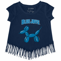 Toronto Blue Jays Tiny Turnip Girls Youth Balloon Dog Fringe T-Shirt Near Me