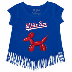 Chicago White Sox Tiny Turnip Girls Youth Balloon Dog Fringe T-Shirt Sale