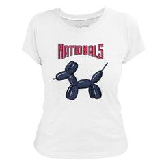 Washington Nationals Tiny Turnip Women's Balloon Dog T-Shirt Outlet