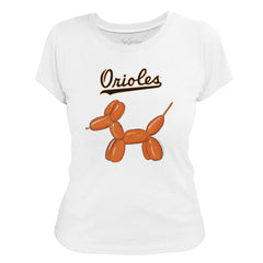 Baltimore Orioles Tiny Turnip Women's Balloon Dog T-Shirt for sale
