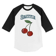 Seattle Mariners Tiny Turnip Youth Cherries 3/4-Sleeve Raglan Baseball T-Shirt Outlet