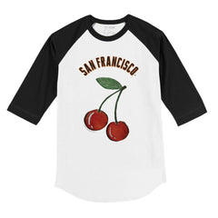 San Francisco Giants Tiny Turnip Youth Cherries 3/4-Sleeve Raglan Baseball T-Shirt for sale