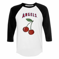 Los Angeles Angels Tiny Turnip Women's Cherries 3/4-Sleeve Raglan Baseball T-Shirt Sale