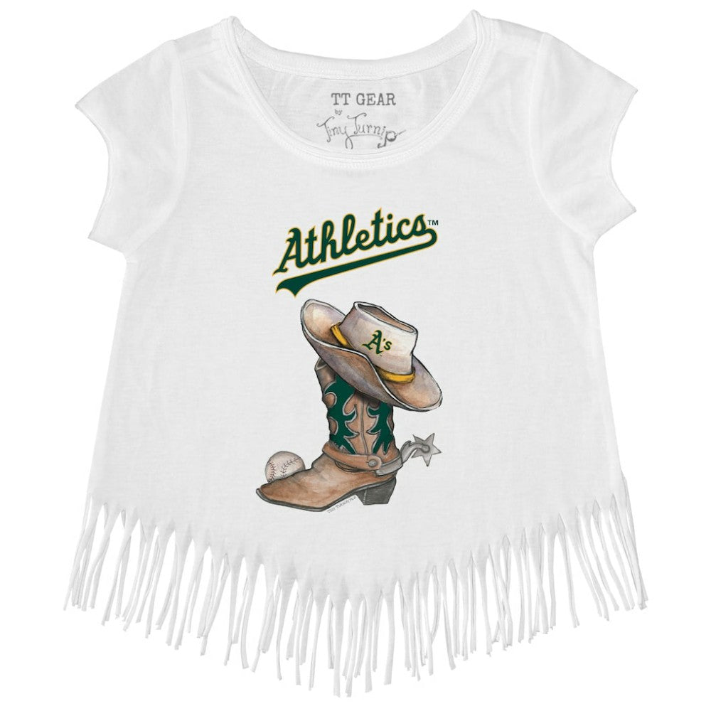 Athletics Tiny Turnip Girls Youth Cowboy Boot Fringe T-Shirt Sale