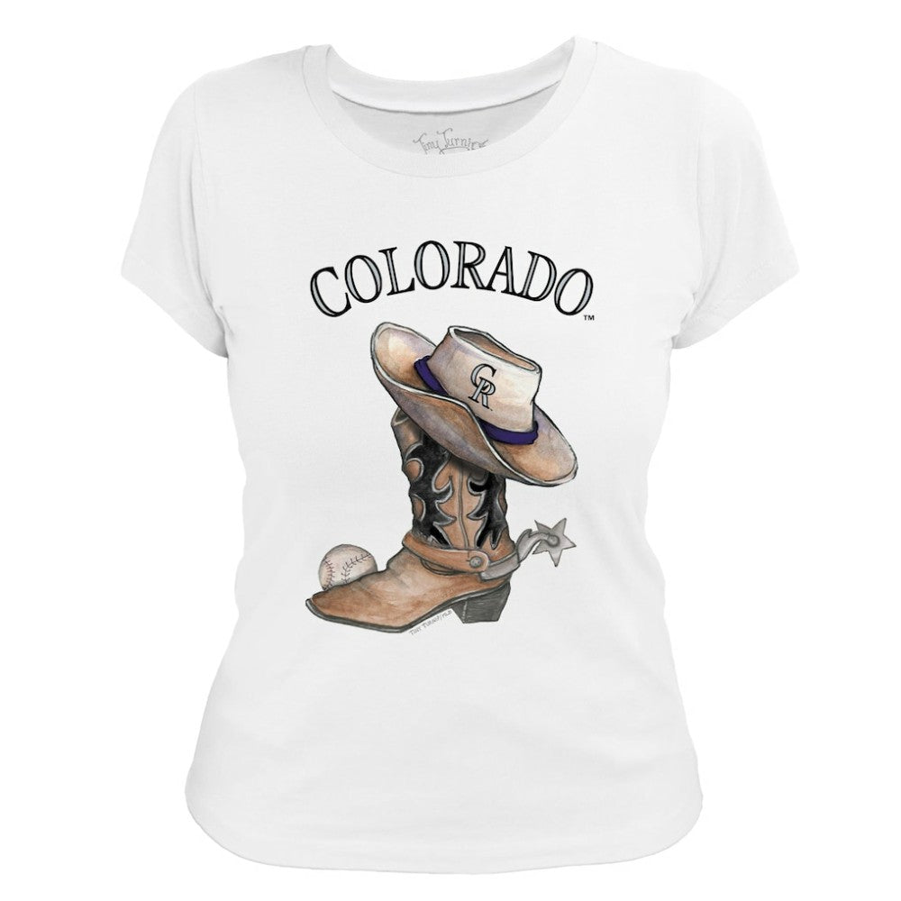Colorado Rockies Tiny Turnip Women's Cowboy Boot T-Shirt Sale