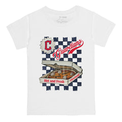 Cleveland Guardians Tiny Turnip Youth Pizza T-Shirt Outlet