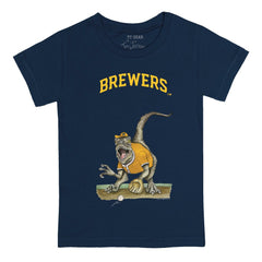 Milwaukee Brewers Tiny Turnip Youth Velociraptor T-Shirt for sale