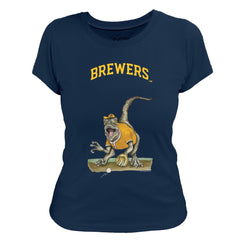 Milwaukee Brewers Tiny Turnip Women's Velociraptor T-Shirt Discount