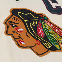 Chicago Blackhawks Mitchell & Ness x Just Don Jersey Hoodie - Cream | NHL sale