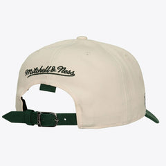 Toronto Maple Leafs Mitchell & Ness x Just Don Wave Script Pro Strapback Hat - Cream/Green | NHL Lifestyle