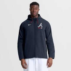 Atlanta Braves Nike Authentic Collection Raglan Therma-FIT Full-Zip Hooded Jacket Online