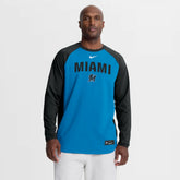 Miami Marlins Nike Authentic Collection Raglan Dri-FIT Sweatshirt Near Me
