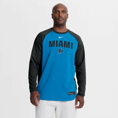 Miami Marlins Nike Authentic Collection Raglan Dri-FIT Sweatshirt Near Me
