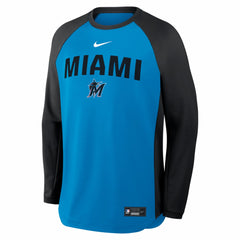 Miami Marlins Nike Authentic Collection Raglan Dri-FIT Sweatshirt Near Me