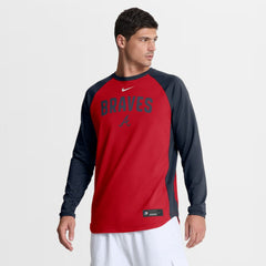 Atlanta Braves Nike Authentic Collection Raglan Dri-FIT Sweatshirt Sale