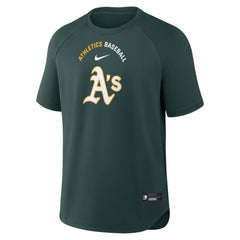 Athletics Nike Authentic Collection Batting Practice Pre-Game Raglan Dri-FIT Top for sale