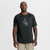 Colorado Rockies Nike Authentic Collection Batting Practice Pre-Game Raglan Dri-FIT Top for sale