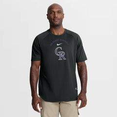Colorado Rockies Nike Authentic Collection Batting Practice Pre-Game Raglan Dri-FIT Top for sale