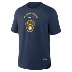 Milwaukee Brewers Nike Authentic Collection Batting Practice Pre-Game Raglan Dri-FIT Top Near Me
