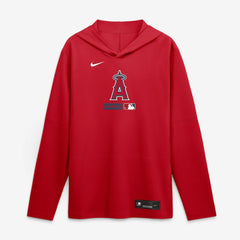 Los Angeles Angels Nike Authentic Collection Dri-FIT Long Sleeve Hooded T-Shirt Sale