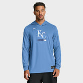 Kansas City Royals Nike Authentic Collection Dri-FIT Long Sleeve Hooded T-Shirt Discount