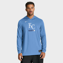 Kansas City Royals Nike Authentic Collection Dri-FIT Long Sleeve Hooded T-Shirt Discount