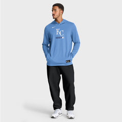 Kansas City Royals Nike Authentic Collection Dri-FIT Long Sleeve Hooded T-Shirt Discount