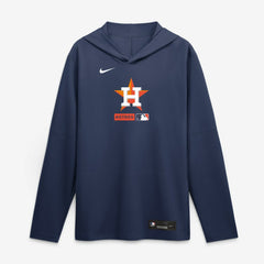Houston Astros Nike Authentic Collection Dri-FIT Long Sleeve Hooded T-Shirt Discount