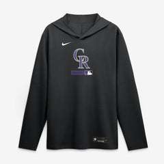 Colorado Rockies Nike Authentic Collection Dri-FIT Long Sleeve Hooded T-Shirt for sale