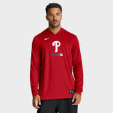 Philadelphia Phillies Nike Authentic Collection Dri-FIT Long Sleeve Hooded T-Shirt Discount