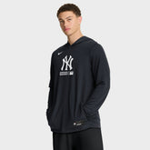 New York Yankees Nike Authentic Collection Dri-FIT Long Sleeve Hooded T-Shirt Sale