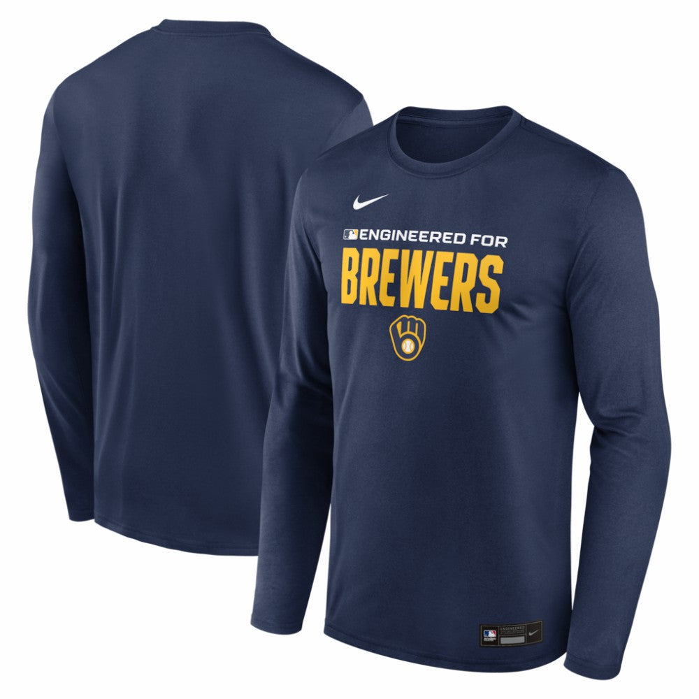 Milwaukee Brewers Nike Authentic Collection Legend Dri-FIT Long Sleeve T-Shirt for sale