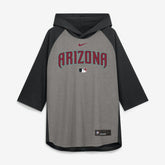 Arizona Diamondbacks Nike Authentic Collection Flux Dri-FIT Raglan 3/4-Sleeve Hooded T-Shirt for sale