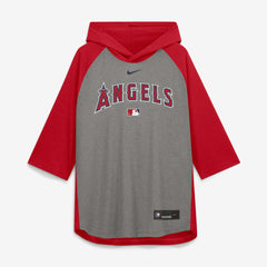 Los Angeles Angels Nike Authentic Collection Flux Dri-FIT Raglan 3/4-Sleeve Hooded T-Shirt Outlet
