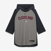 Cleveland Guardians Nike Authentic Collection Flux Dri-FIT Raglan 3/4-Sleeve Hooded T-Shirt Sale