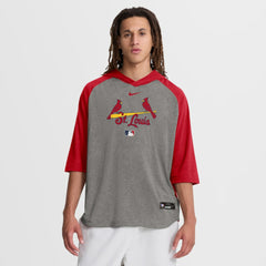 St. Louis Cardinals Nike Authentic Collection Flux Dri-FIT Raglan 3/4-Sleeve Hooded T-Shirt Outlet